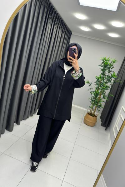 Keten İkili Takım Siyah