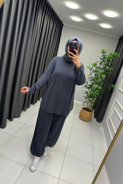 Perla Oysho Kumaş Takım Antrasit