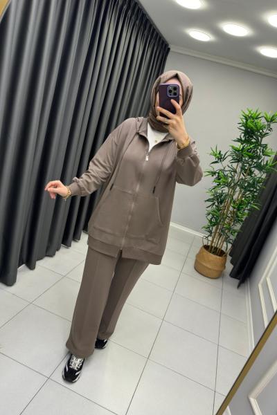 Seyone Premıum Çima Detay Takım Sütlü Kahve