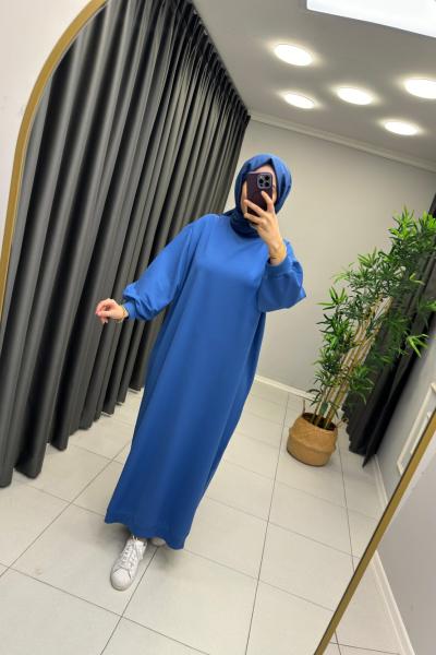 İki İp Pamuklu Elbise Mavi