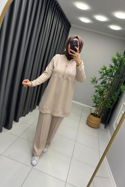 Noi Oysho Kumaş Takım Taş Rengi