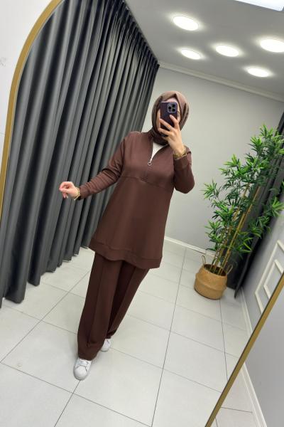 Noi Oysho Kumaş Takım Kahverengi