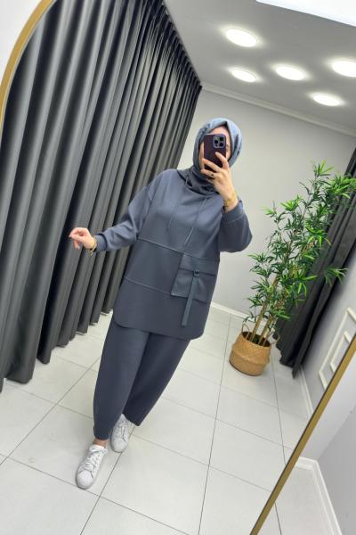 İkon Takım Modal Kumaş Antrasit