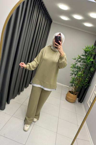 OYSHO GÖMLEK DETAYLI TAKIM Yeşil