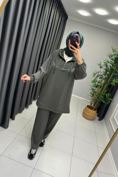 Riva Oysho Kumaş Takım Haki