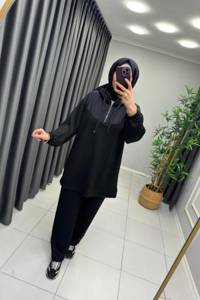 Riva Oysho Kumaş Takım Siyah Taş