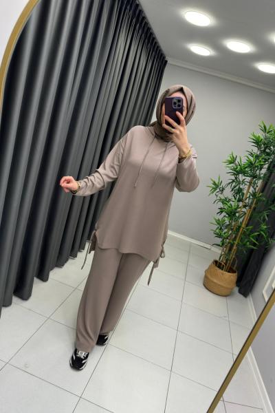 Oysho Bağcıklı Takım Vizon