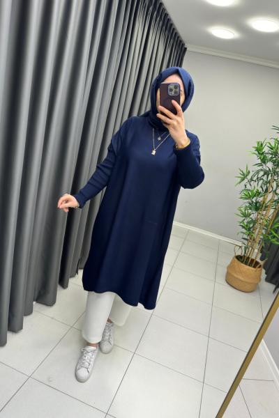 Uzun Triko Tunik Lacivert