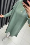 Uzun Triko Tunik Mint Yeşili