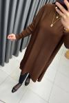 Uzun Triko Tunik Acı Kahve