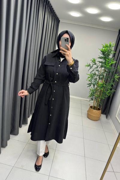 Afra Tensel Gömlek  Siyah