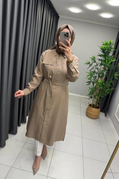 Afra Tensel Gömlek Vizon