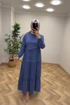 Afra Tensel Elbise  İndigo Mavi