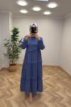 Afra Tensel Elbise  İndigo Mavi