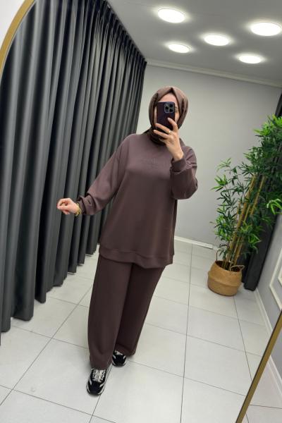 Alya Premium Oysho Takım  Kahverengi