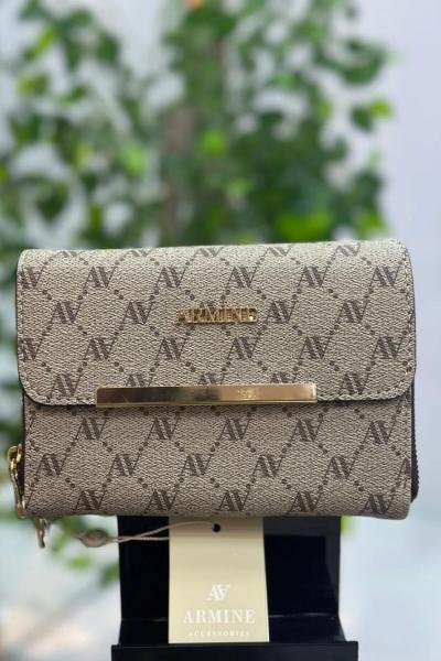 Armine Cüzdan Çanta 381 Noktalı Vizon