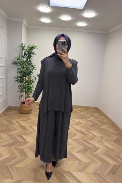 Asimetrik Sandy  Takım  Antrasit