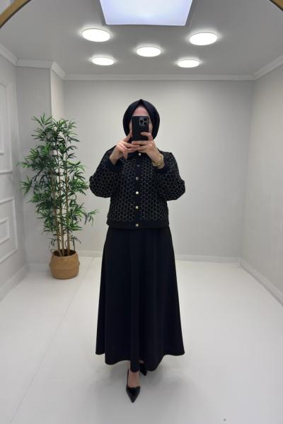 Asude Etekli Takım Siyah