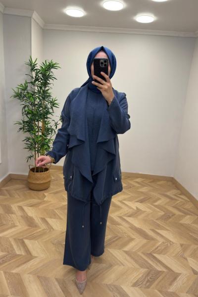 Bade 3 lü Takım Lacivert