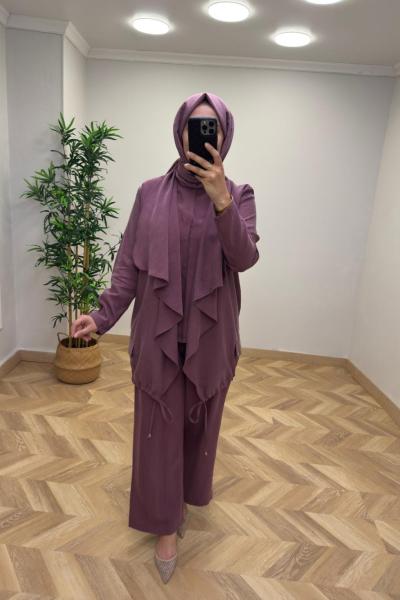 Bade 3 lü Takım Bordo