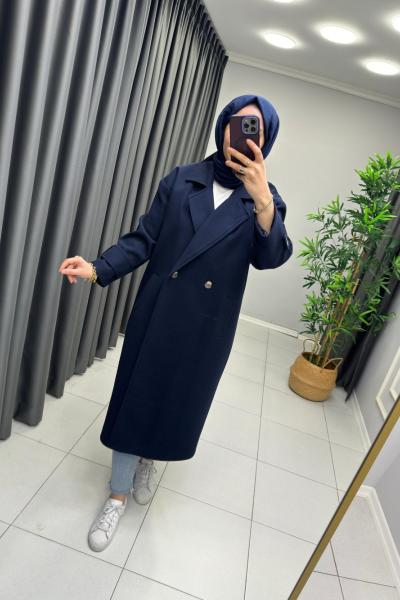 Belemir Kaşe Kaban  Lacivert