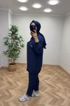 Bella Çilek Keten Takım  Lacivert