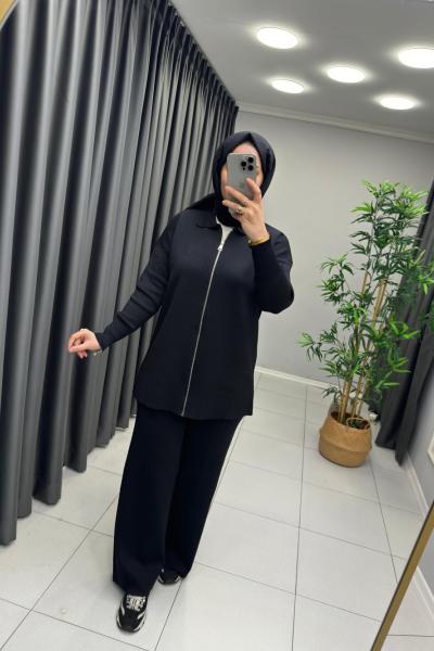 Bella Merserize Takım  Siyah