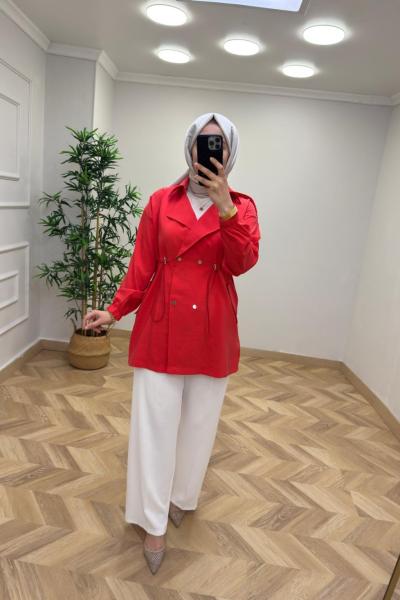 Benatu Qupra Ceket  Nar Çiçeği