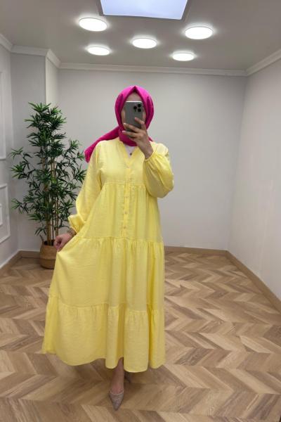 Çağla Elbise Sarı