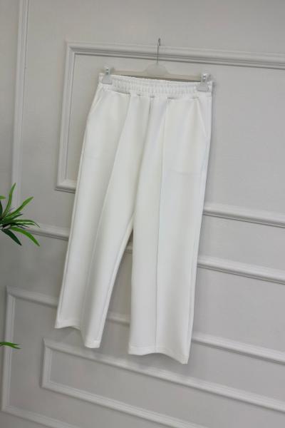 Çımalı Scuba Pantolon Beyaz