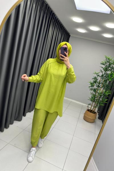 Cool Takım Bambu İpek  Yağ Yeşili