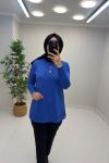 ERVA Merserize Tunik Saks Mavisi