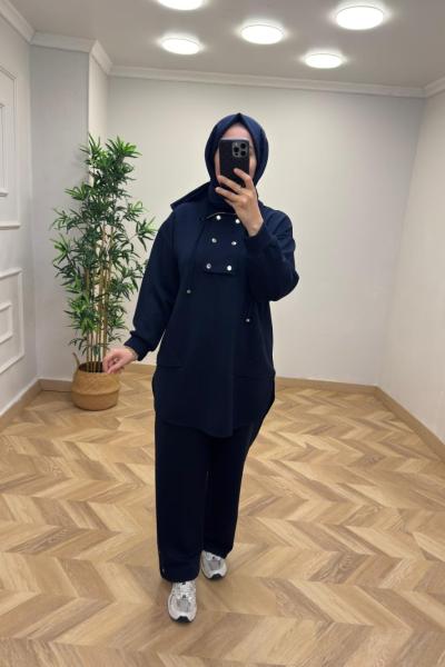 Hera Çıt Çıt Detay Takım Lacivert