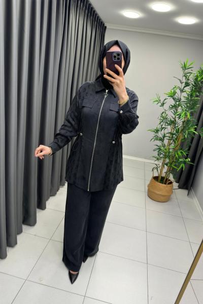 İpek Qupra Puane Takım  Siyah