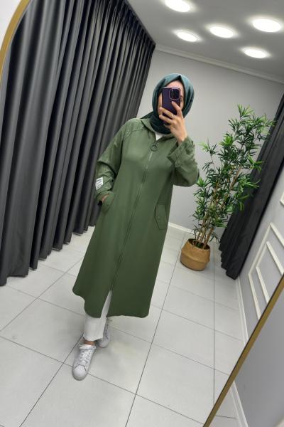 Kapüşonlu Puane Kap Haki