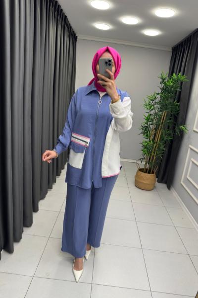 Lamia Takım İndigo Mavi