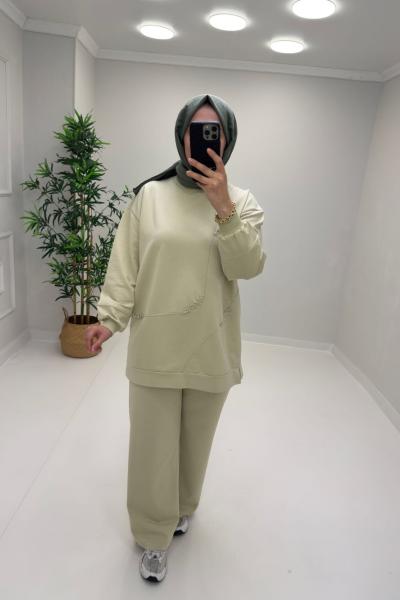 SOFİA Taşlı Takım Yeşil