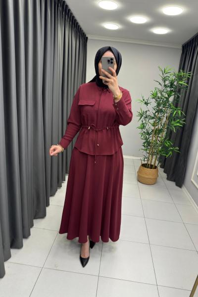 Luna Etekli Takım Bordo