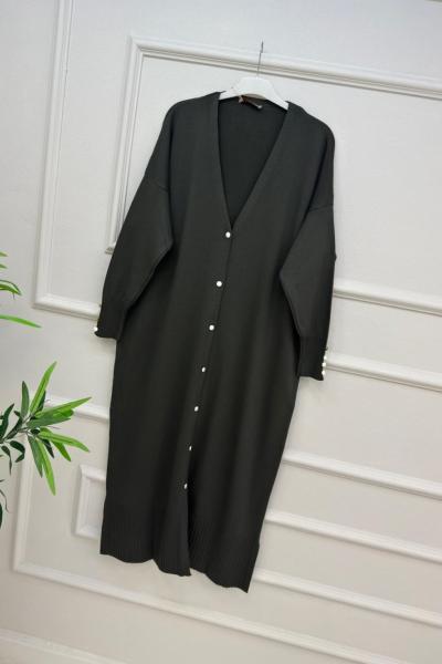 Merserize Hırka Haki