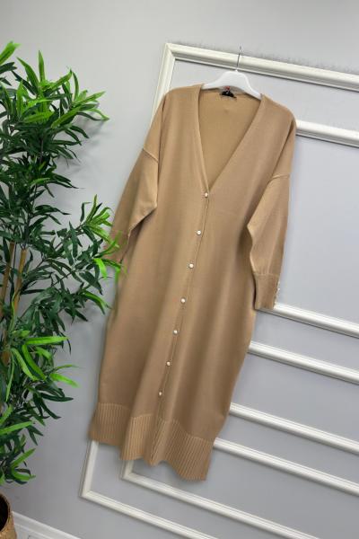 Merserize Hırka Camel