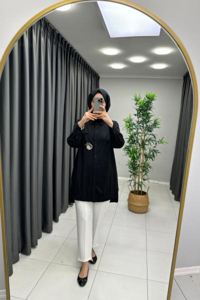 Meyve Şeker  Taşlı Gömlek  Siyah