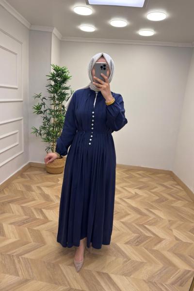 Mihra Elbise  Lacivert