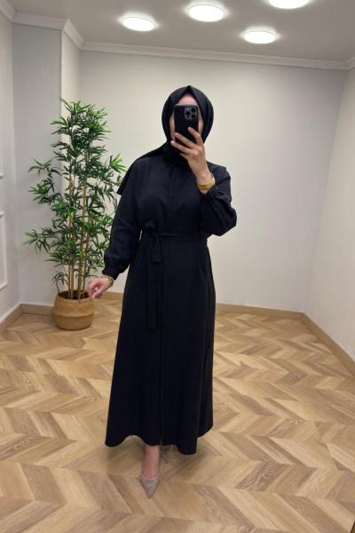 Nage  Tensel Elbise  Siyah