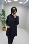 Neva Merserize Tunik Siyah