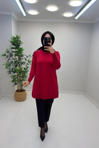 Neva Merserize Tunik Kırmızı
