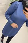 Neva Merserize Tunik İndigo Mavi