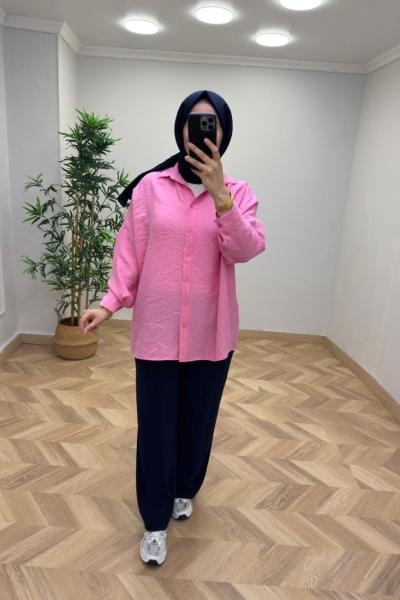Nona Modal Gömlek  Pembe