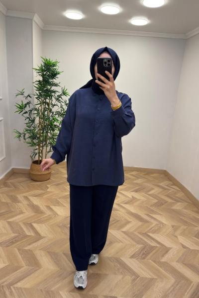 Nona Modal Gömlek  Lacivert