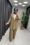 Noshe Qupra Ceketli Takım  Olive