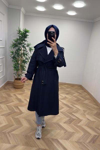 Noya Trençkot Lacivert